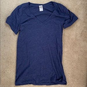 Navy v neck t shirt